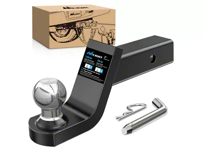 2-Inch Receiver Fusion Hitch Ball Mount with 2-Inch Ball; 4-Inch Drop