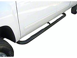 3-Inch Round Side Step Bars; Black (10-25 RAM 3500 Regular Cab)