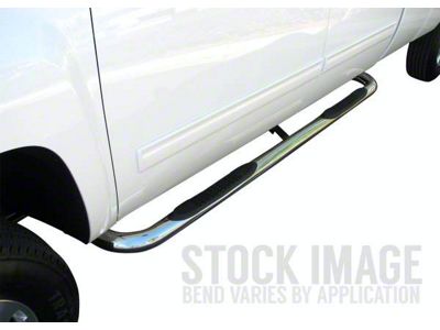 3-Inch Round Side Step Bars; Stainless Steel (94-02 RAM 3500 Regular Cab)
