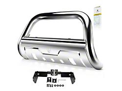 3.50-Inch Bull Bar with Skid Plate; Polished (03-09 RAM 3500)