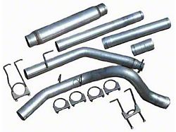 4-Inch Aluminized Single Exhaust System with Glass Pack Muffler; Side Exit (04.5-07 5.9L RAM 3500)