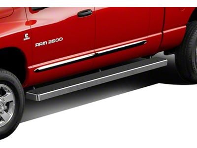 5-Inch iStep Running Boards; Hairline Silver (06-09 RAM 3500 Mega Cab)