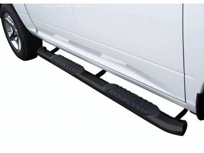 5-Inch Premium Oval Side Step Bars; Semi-Gloss Black (03-09 RAM 3500 Quad Cab)