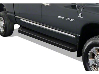 6-Inch iRunning Boards; Black (06-09 RAM 3500 Mega Cab)