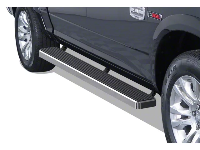 6-Inch iStep Running Boards; Hairline Silver (10-24 RAM 3500 Crew Cab)