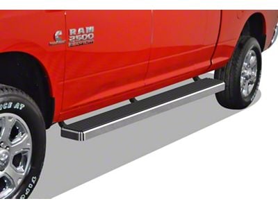 6-Inch iStep Running Boards; Hairline Silver (10-24 RAM 3500 Mega Cab)