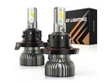 6000K Cool White LED Headlight Bulbs; H13/9008 (06-10 RAM 3500)