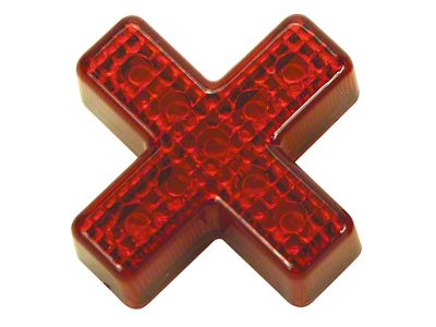 9-Diode LED X-Shaped Lights; Red (Universal; Some Adaptation May Be Required)