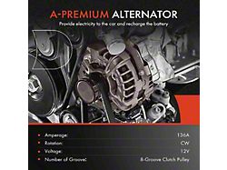 Alternator; 136 Amp (06-07 5.9L RAM 3500)
