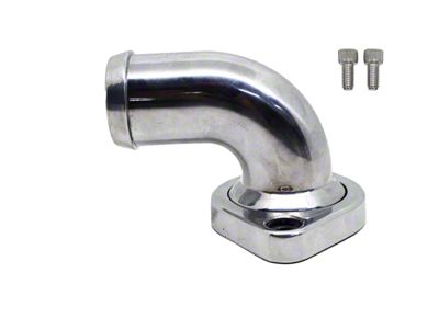 Aluminum 90 Degree Water Neck Thermostat Housing; Polished (03-24 5.7L, 6.4L RAM 3500)