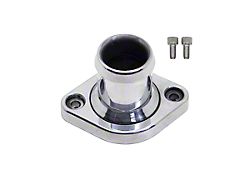 Aluminum Straight Water Neck Thermostat Housing; Polished (04-26 5.7L, 6.4L RAM 3500)