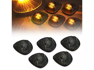 Amber LED Roof Cab Lights; Smoked (94-98 RAM 3500)