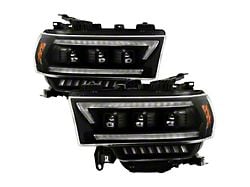 APEX Series High-Power LED Module Headlights; Black Housing; Clear Lens (19-24 RAM 3500 w/ Factory Halogen Headlights)