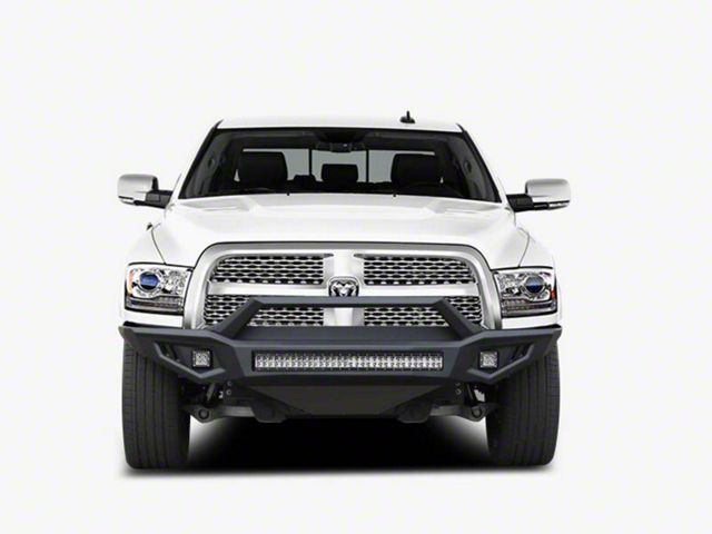 Armour II Heavy Duty Front Bumper with 30-Inch LED Light Bar and 4-Inch Cube Lights (10-18 RAM 3500)