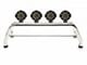 Atlas Roll Bar with 7-Inch Black Round LED Lights; Stainless Steel (03-24 RAM 3500 w/o RAM Box)