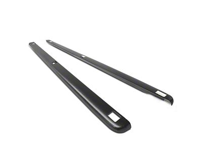 Bed Rail Caps with Stake Pocket Holes; Textured Black (94-02 RAM 3500 w/ 8-Foot Box)