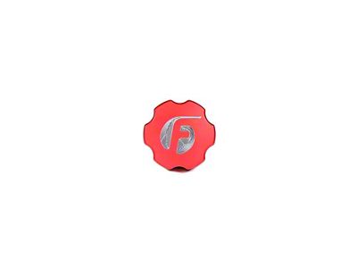 Billet Oil Cap Cover; Red (03-18 5.9L, 6.7L RAM 3500)