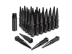Black Extended Spiked Lug Nuts; M14x1.5; Set of 32 (12-26 RAM 3500)