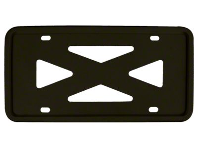 Blank 4-Hole Wide Rail Silicone License Plate Frame; Black (Universal; Some Adaptation May Be Required)