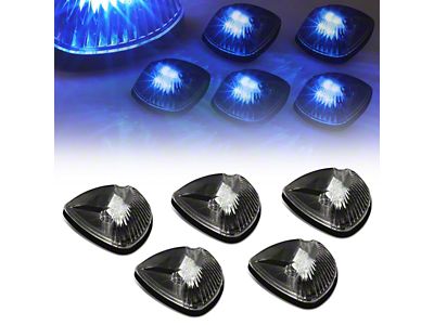 Blue LED Roof Cab Lights; Black (94-98 RAM 3500)