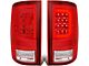 C-Bar LED Tail Lights; Chrome Housing; Red Lens (10-18 RAM 3500 w/ Factory Halogen Tail Lights)