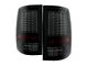 C-Shape LED Tail Lights; Black Housing; Smoked Lens (10-18 RAM 3500 w/ Factory Halogen Tail Lights)