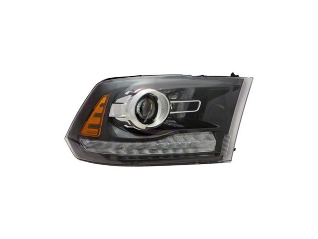 CAPA Replacement Projector Headlight; Passenger Side (13-15 RAM 3500 w/ Factory Halogen Projector Headlights)