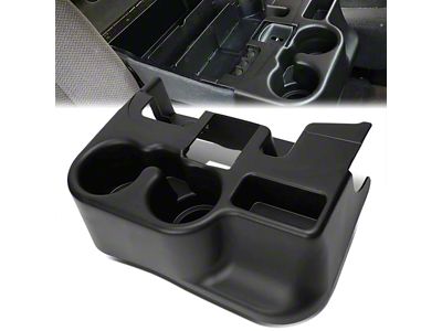 Center Console Cup Holder; Black (03-12 RAM 3500 w/ Bench Seat)