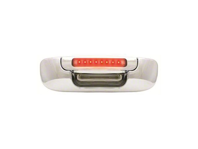 Chrome LED Tailgate Handle; Red LED; Clear (03-08 RAM 3500)
