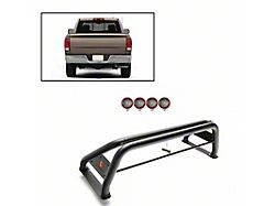 Classic Roll Bar with 5.30-Inch Red Round Flood LED Lights; Stainless Steel (03-23 RAM 3500 w/o RAM Box)