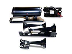 Direct Fit Onboard Air System and Model 230 Beast Triple Train Horn (14-24 RAM 3500 Crew Cab, Mega Cab w/o Air Ride)