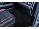 Double Layer Diamond Front Floor Mats; Base Layer Black and Top Layer Black (10-18 RAM 3500 Regular Cab w/ Bucket Seats)