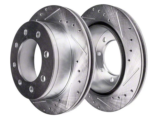 Drilled and Slotted 8-Lug Rotors; Front Pair (03-08 RAM 3500)
