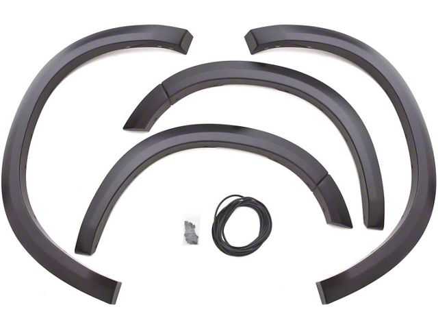 Elite Series Sport Style Fender Flares; Front and Rear; Smooth Black (10-18 RAM 3500)