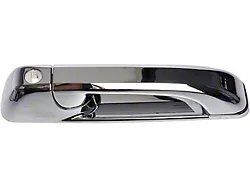 Exterior Door Handle; Front Right; All Chrome; With Keyhole; Plastic (10-25 RAM 3500)