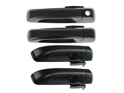 Exterior Door Handles; Front and Rear; Paint to Match Black (10-18 RAM 3500 Mega Cab, Crew Cab)