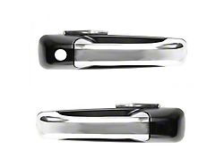 Exterior Door Handles; Front; Chrome and Black (10-18 RAM 3500)