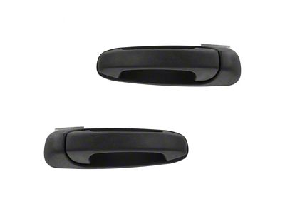 Exterior Door Handles; Rear; Textured Black (03-09 RAM 3500 Quad Cab)