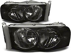 Factory Style Headlights; Black Housing; Smoked Lens (03-05 RAM 3500)