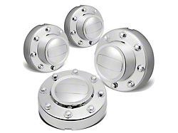 Front and Rear Wheel Center Caps; Chrome (11-16 RAM 3500 DRW w/ 10-Hole Alcoa Wheels)