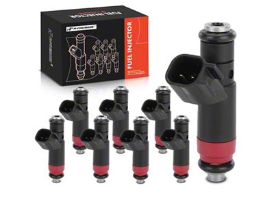 Fuel Injectors; Set of 8; Black (04-08 5.7L RAM 3500)