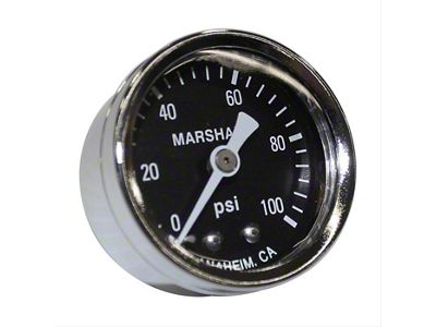 Fuel Pressure Gauge; 0-100 PSI; Dry (Universal; Some Adaptation May Be Required)