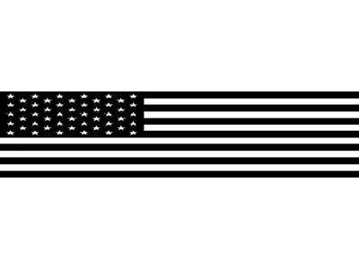 Full Rear Glass Standard Flag Decal; Gloss Black (03-24 RAM 3500)