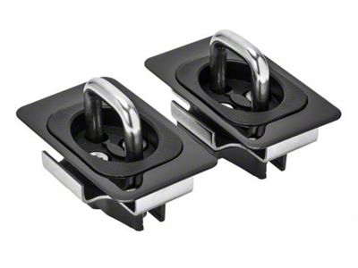 Gunmetal Flush Fit Retractable Tie Down Anchors (10-24 RAM 3500 DRW)