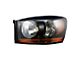 Halogen Headlights; Black Housing; Clear Lens (06-09 RAM 3500)