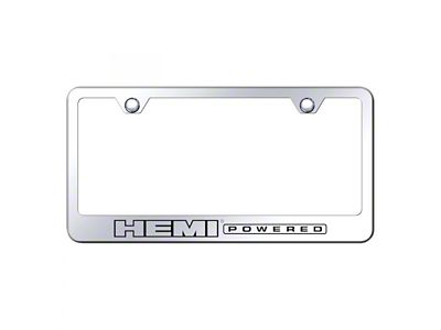 HEMI Powered License Plate Frame; Chrome (Universal; Some Adaptation May Be Required)