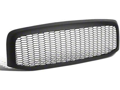 Honeycomb Mesh Style Upper Replacement Grille; Matte Black (07-09 RAM 3500)