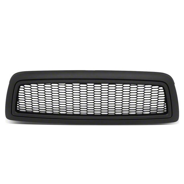 Gloss Black Honeycomb Mesh Upper Grille For 1994-2001 Dodge Ram 1500/2500/3500 - Performance/Custom Style, Plastic