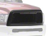RedRock Impulse Upper Replacement Grille with Amber LED Lights; Matte Black (13-18 RAM 3500)