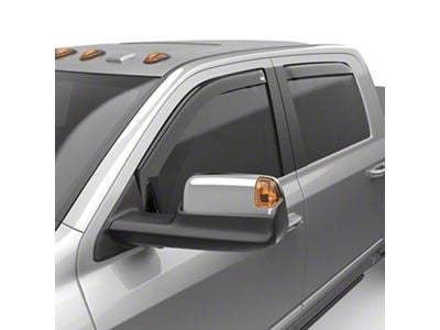 EGR In-Channel Window Visors; Front and Rear; Dark Smoke (19-24 RAM 3500 Crew Cab)